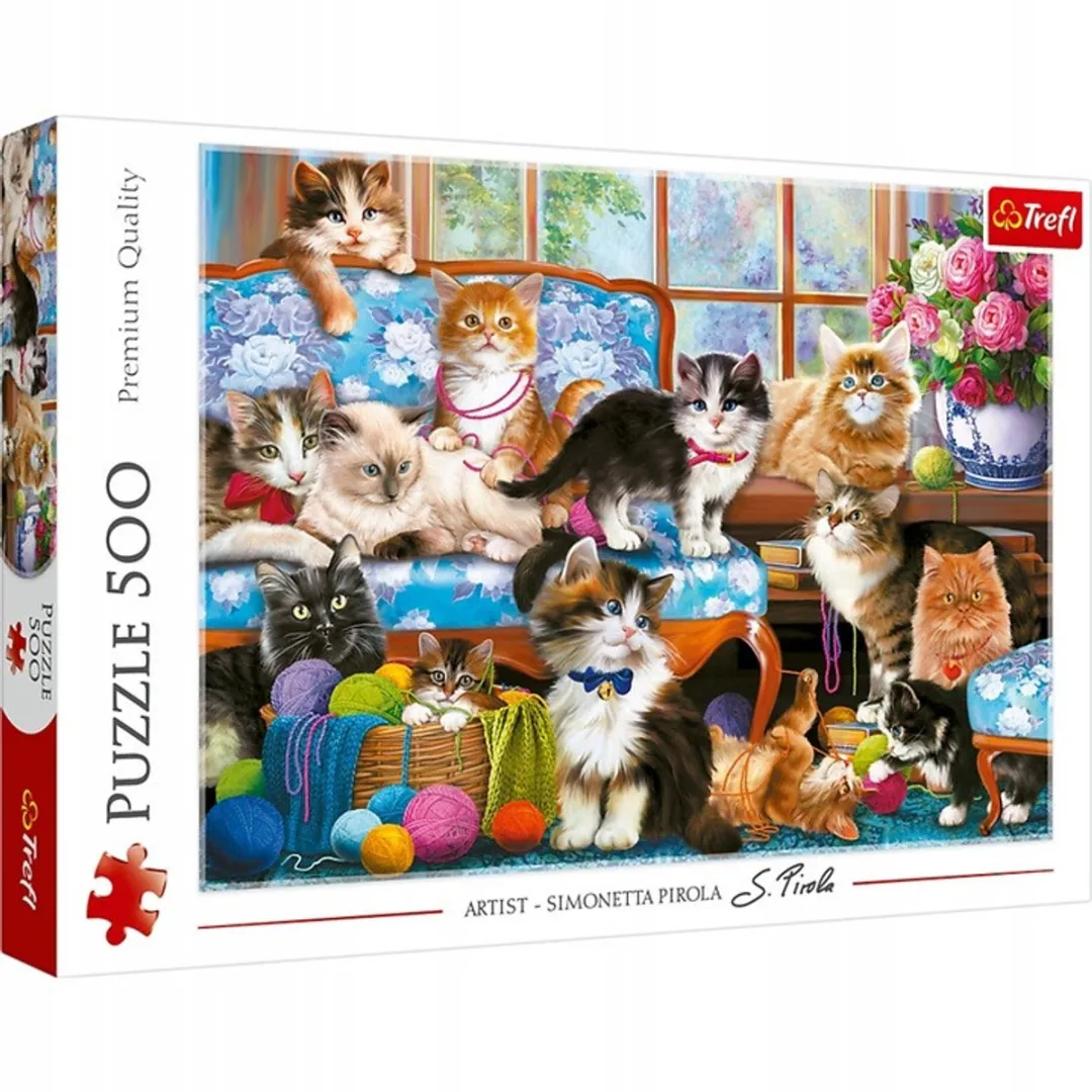 Trefl Legpuzzel 500 Stuks Kattenfamilie 48x34cm