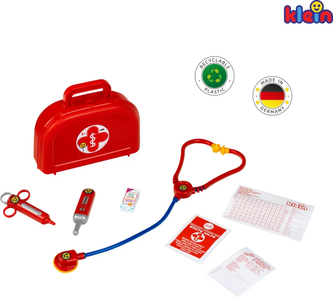 Klein Toys Artsenkoffer Rood - 21x6,3x17cm