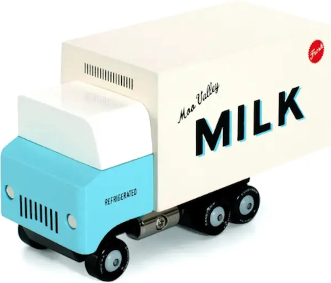 Candylab Candycar World Milk Truck T464 - Houten Speelgoed - Multicolor