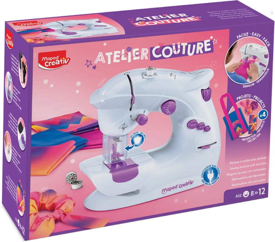 Maped Atelier Couture Speelgoednaaimachine - Blauw/Groen/Paars/Rose/Wit