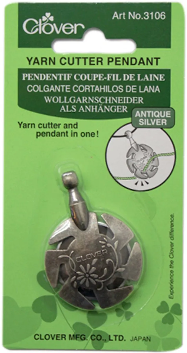 Clover Draadsnijder Hanger - Oud Zilver