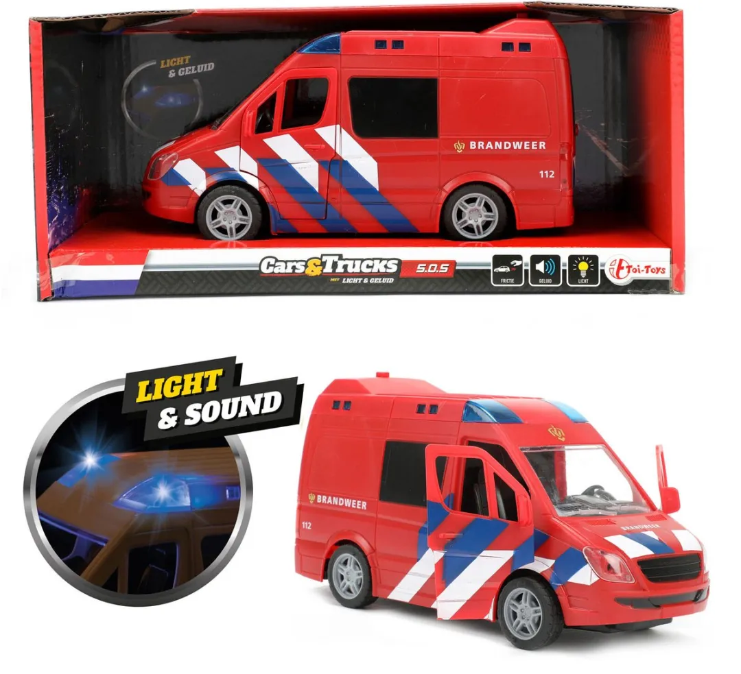 Toi-Toys Brandweerwagen Licht & Geluid 23415C - Rood