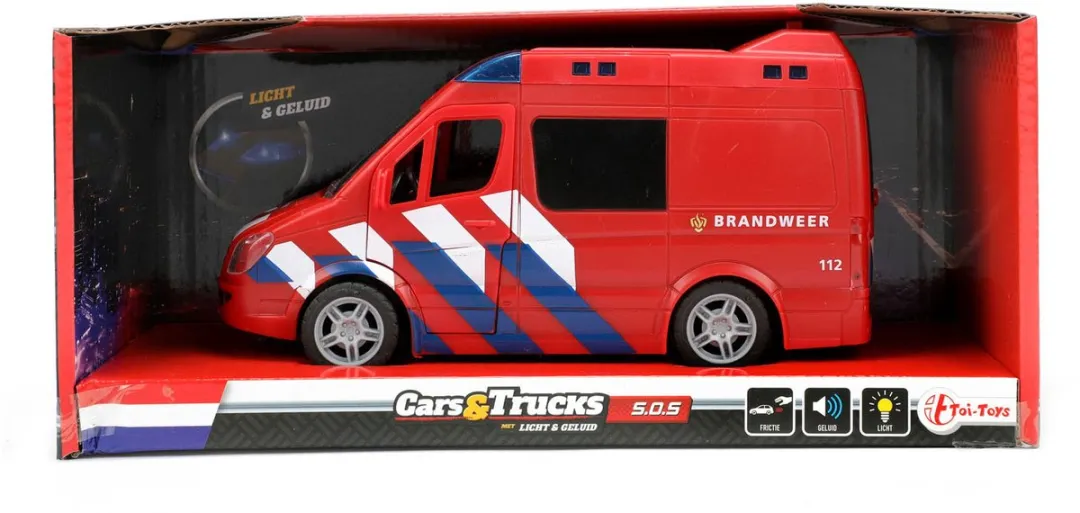 Toi-Toys Brandweerwagen Licht & Geluid 23415C - Rood