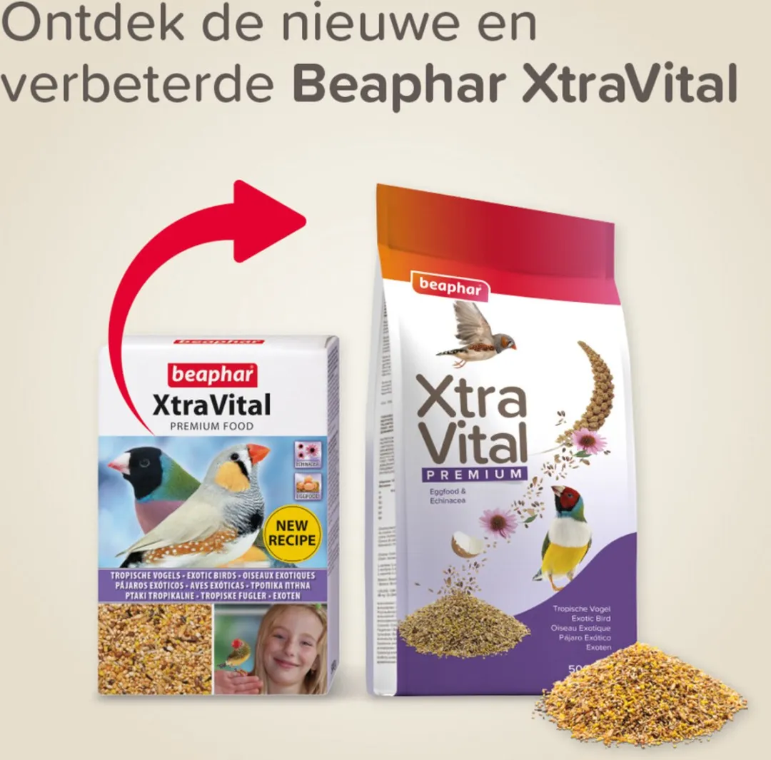 Beaphar XtraVital Tropische Vogels Voer - 3,5kg (7x500g)