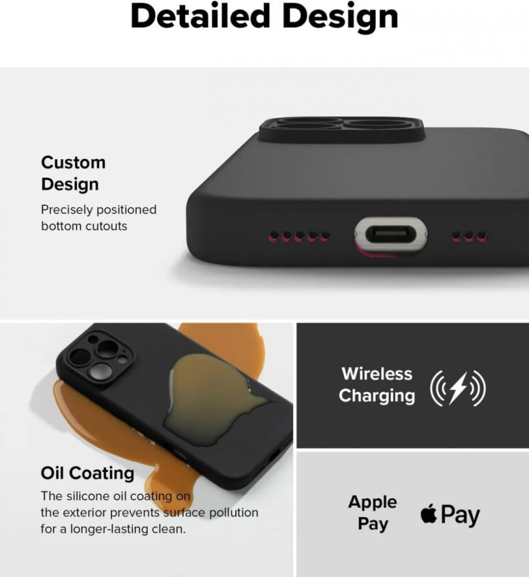 Ringke Silicone MagSafe Hoesje iPhone 16 Pro Max - Zwart