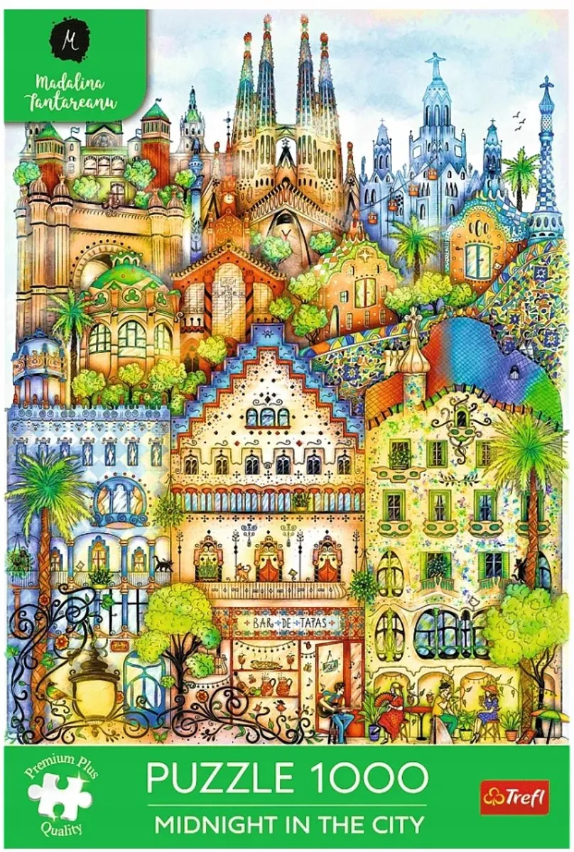 Trefl Puzzel Barcelona 's Nachts 1000 Stuks - Multicolor