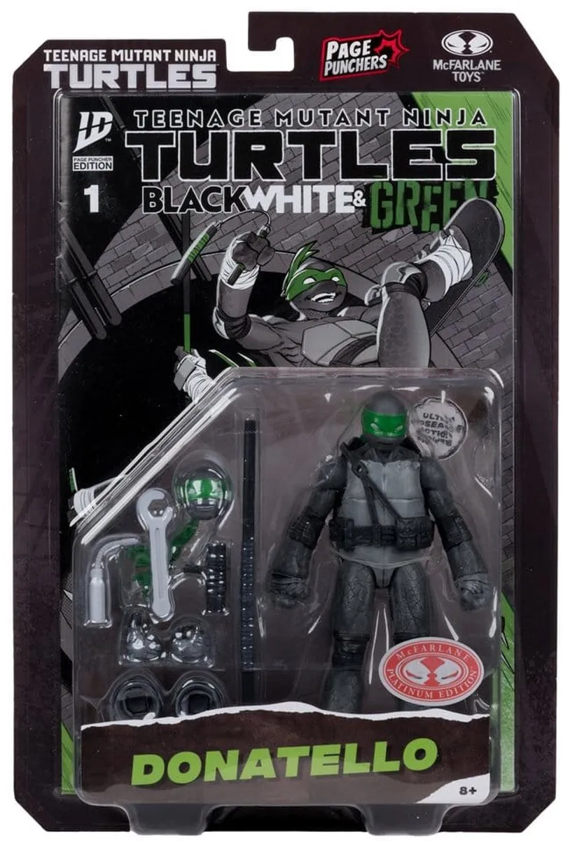 McFarlane Toys TMNT Page Punchers Donatello - Red Platinum Edition MCF11419