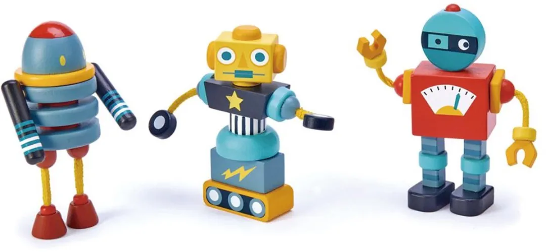 Tender Leaf Toys Stapelspel Robot Junior - 17-delig Multicolor