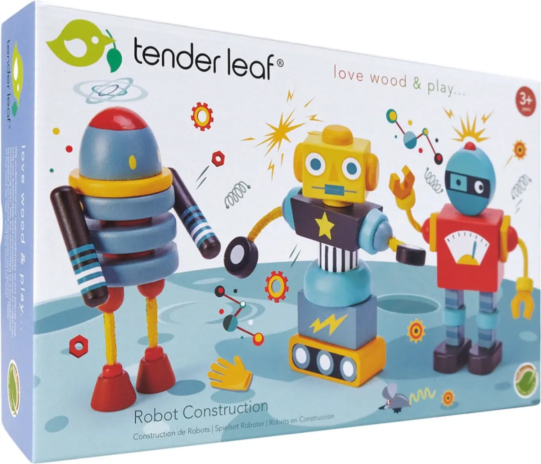 Tender Leaf Toys Stapelspel Robot Junior - 17-delig Multicolor