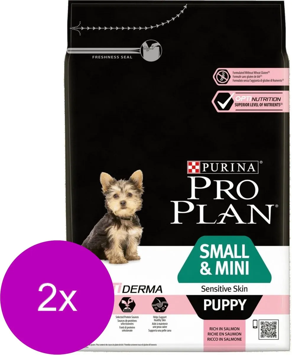 Pro Plan Dog Puppy Small & Mini Breed Sensitive Skin - 2x3kg Zalm