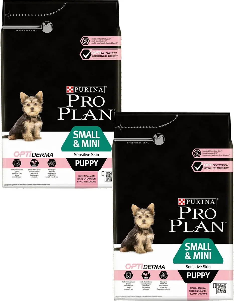 Pro Plan Dog Puppy Small & Mini Breed Sensitive Skin - 2x3kg Zalm