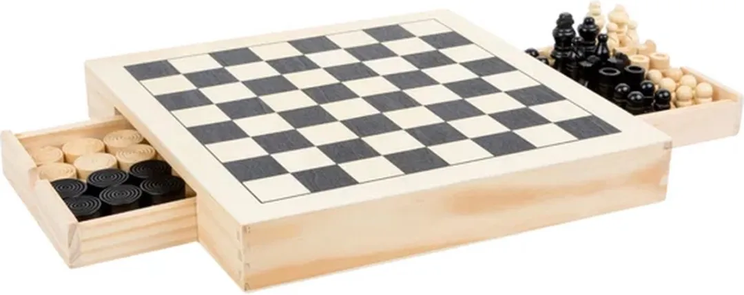 Small Foot Spellendoos 3-in-1 Schaken Dammen Molenspel - 11208 - afbeelding 6 van 6