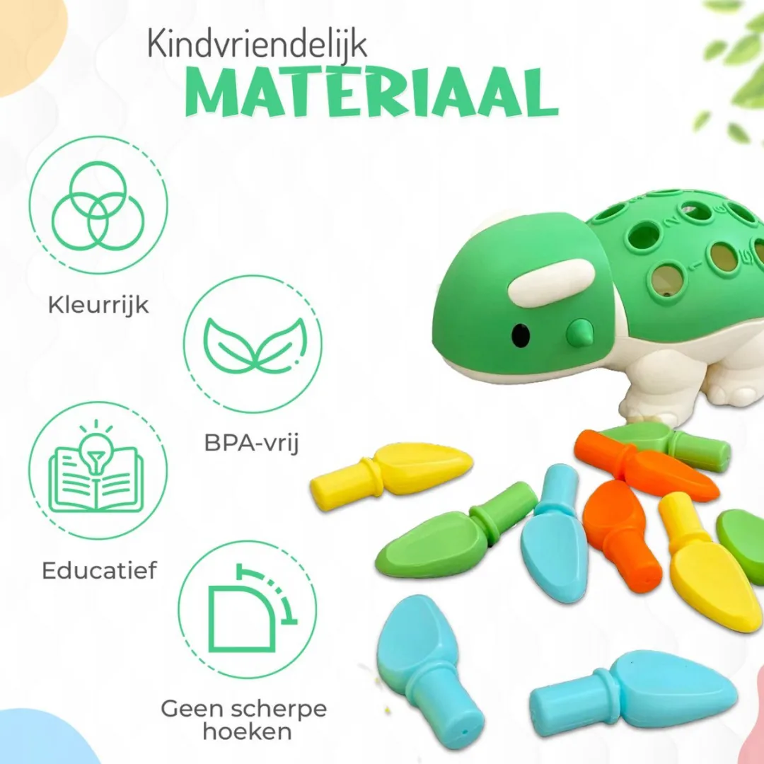 Toylandia Dino - Dinosaurus Fijne Motoriek kleuters - Sensorisch speelgoed baby 6 maanden 0 jaar - Baby Speelgoed 1 jaar meisjes cadeau - Sinterklaas cadeautjes Montessori speelgoed Meisjes speelgoed 2 jaar jongens - Kinderspeelgoed Peuter