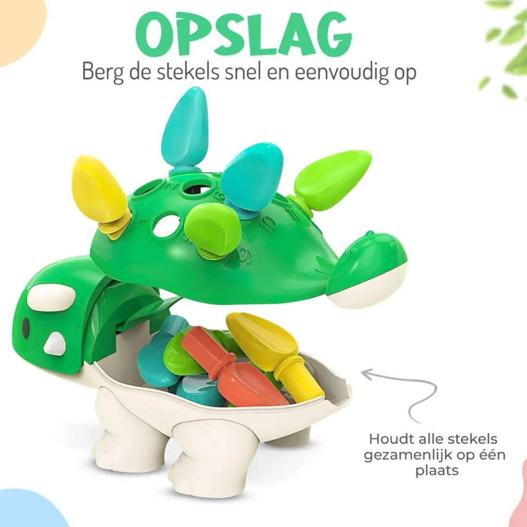 Toylandia Dino - Dinosaurus Fijne Motoriek kleuters - Sensorisch speelgoed baby 6 maanden 0 jaar - Baby Speelgoed 1 jaar meisjes cadeau - Sinterklaas cadeautjes Montessori speelgoed Meisjes speelgoed 2 jaar jongens - Kinderspeelgoed Peuter