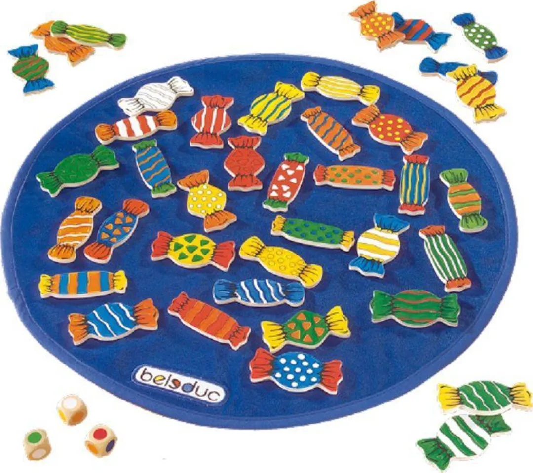 Beleduc Candy Houten Spel - 41 Stuks - Ø45cm