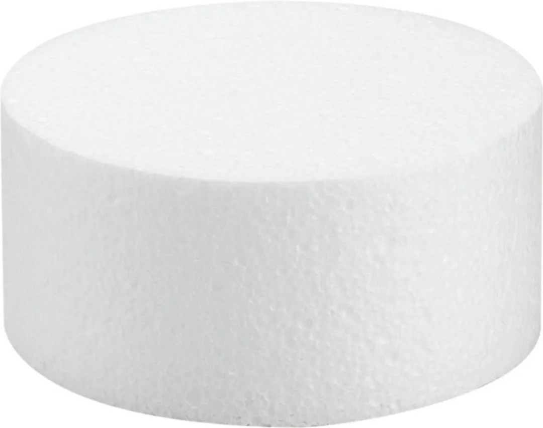 Glorex Hobby Piepschuim Ronde Schijf 15x7cm Wit