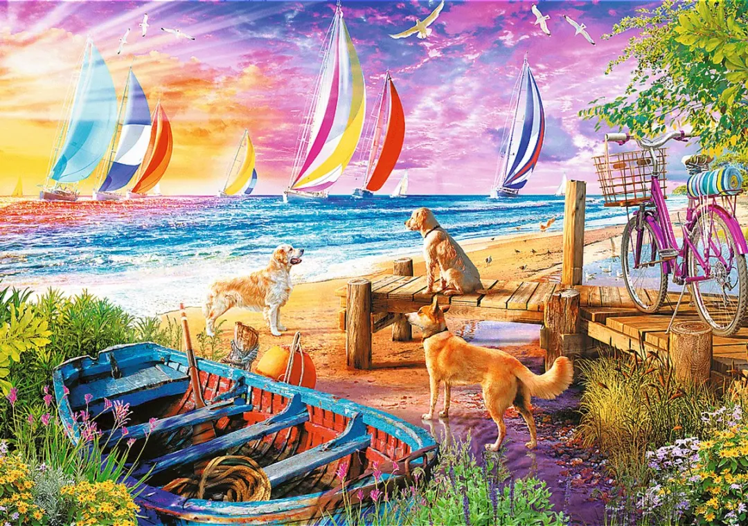 Trefl Puzzel Blick auf Segelboote 1000 Stuks - Multicolor