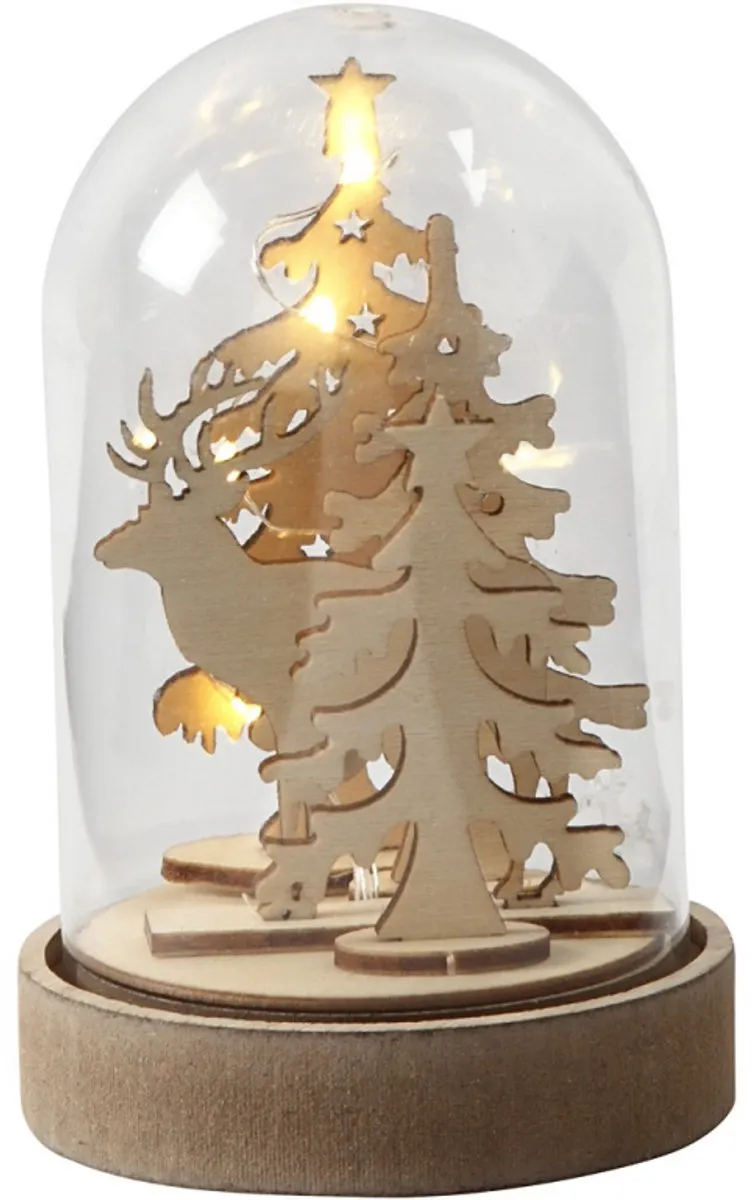 Creativ Company Stolp op Houten Voet 12,5cm - Transparant