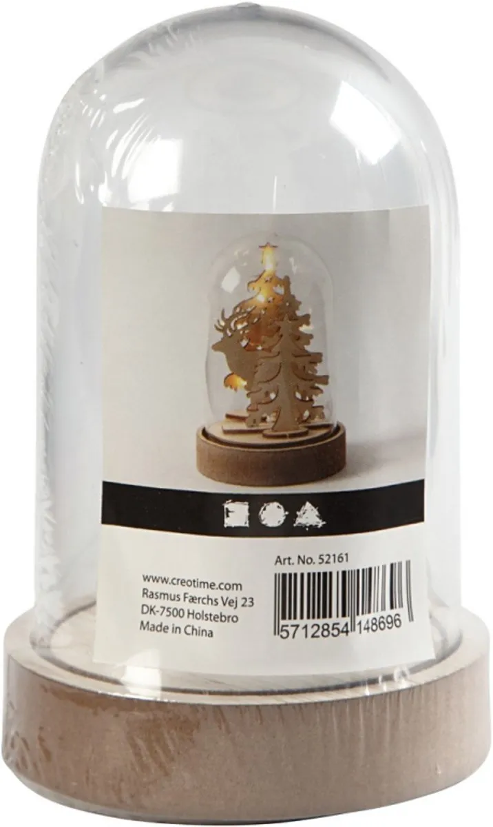 Creativ Company Stolp op Houten Voet 12,5cm - Transparant