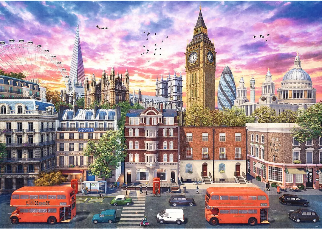 Trefl Wandelen door Londen Puzzle 1000 Stuks