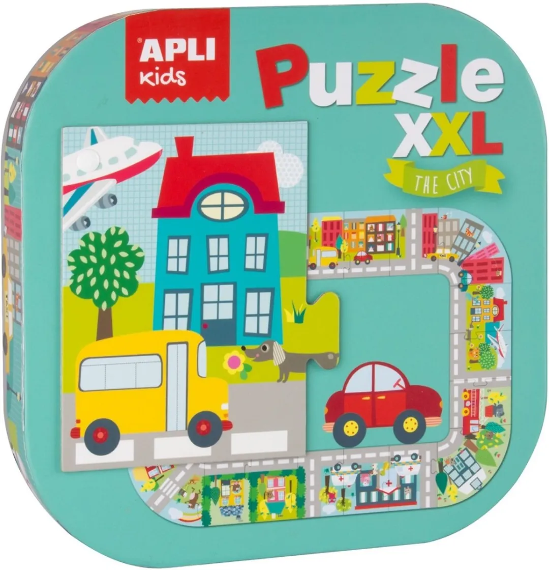 Apli Kids XXL Kinderpuzzel Stad 20 Stuks - Multicolor