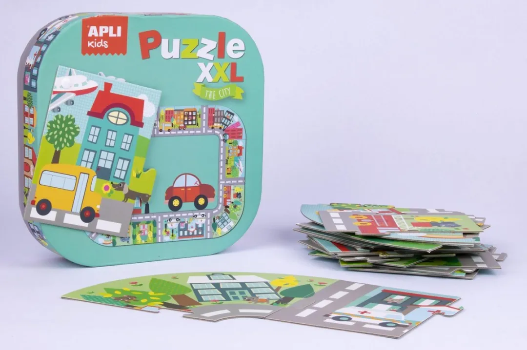Apli Kids XXL Kinderpuzzel Stad 20 Stuks - Multicolor
