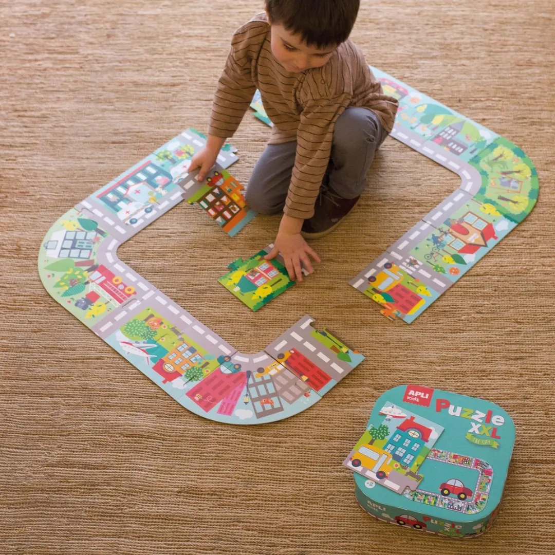 Apli Kids XXL Kinderpuzzel Stad 20 Stuks - Multicolor
