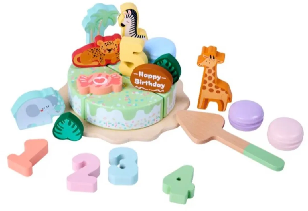 Playing Kids Houten Jungle Verjaardagstaart 23-delig