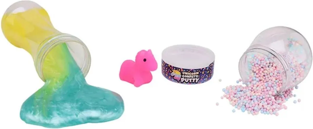 Johntoy Unicorn Slijm 170g - met foam balletjes