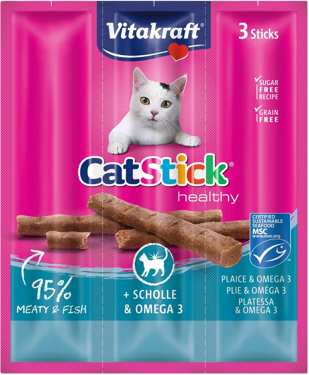 Vitakraft Cat-Stick Mini Schol Omega 3 - 3 Stuks