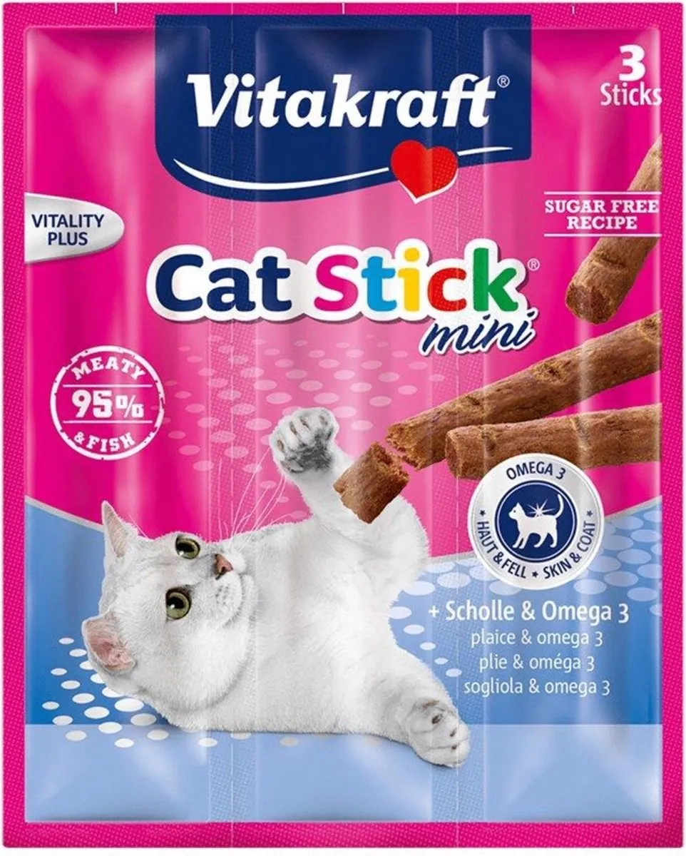 Vitakraft Cat-Stick Mini Schol Omega 3 - 3 Stuks