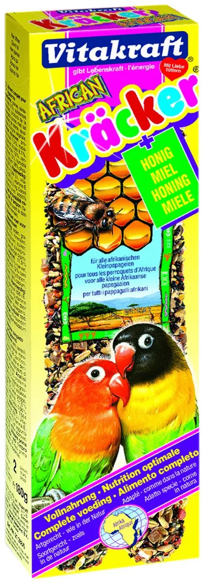 Vitakraft Agaporniskracker African Honing - 2 Stuks