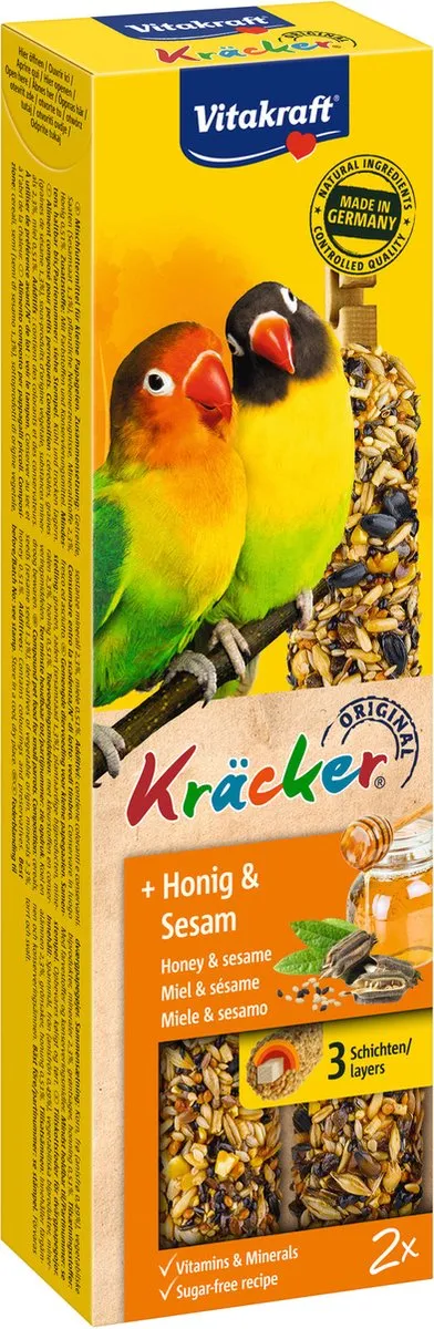 Vitakraft Agaporniskracker African Honing - 2 Stuks