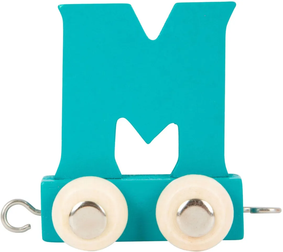 Small Foot Houten Lettertrein Blauw M - 10363