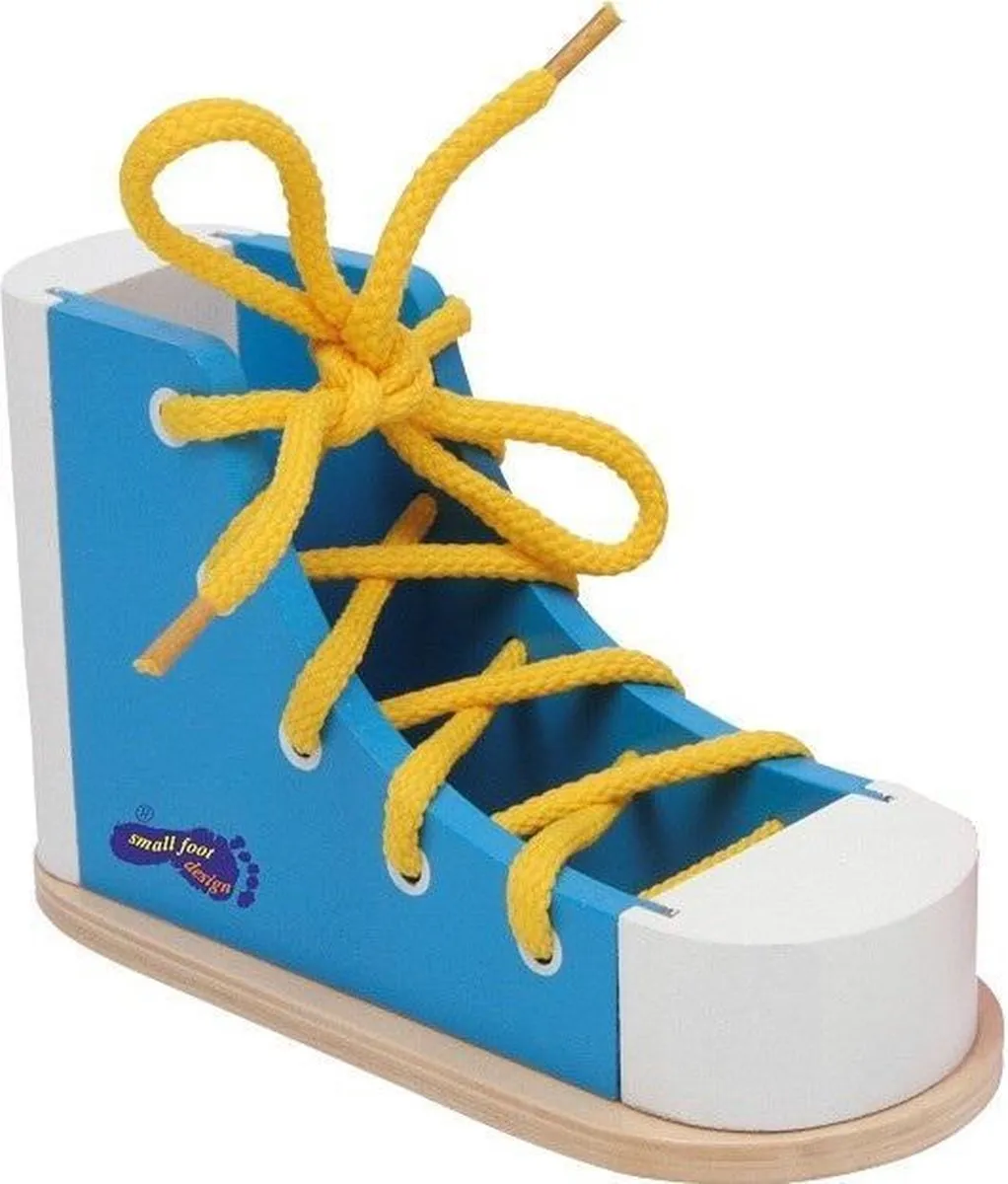 Small Foot Houten Rijgschoenen 2st - Roze