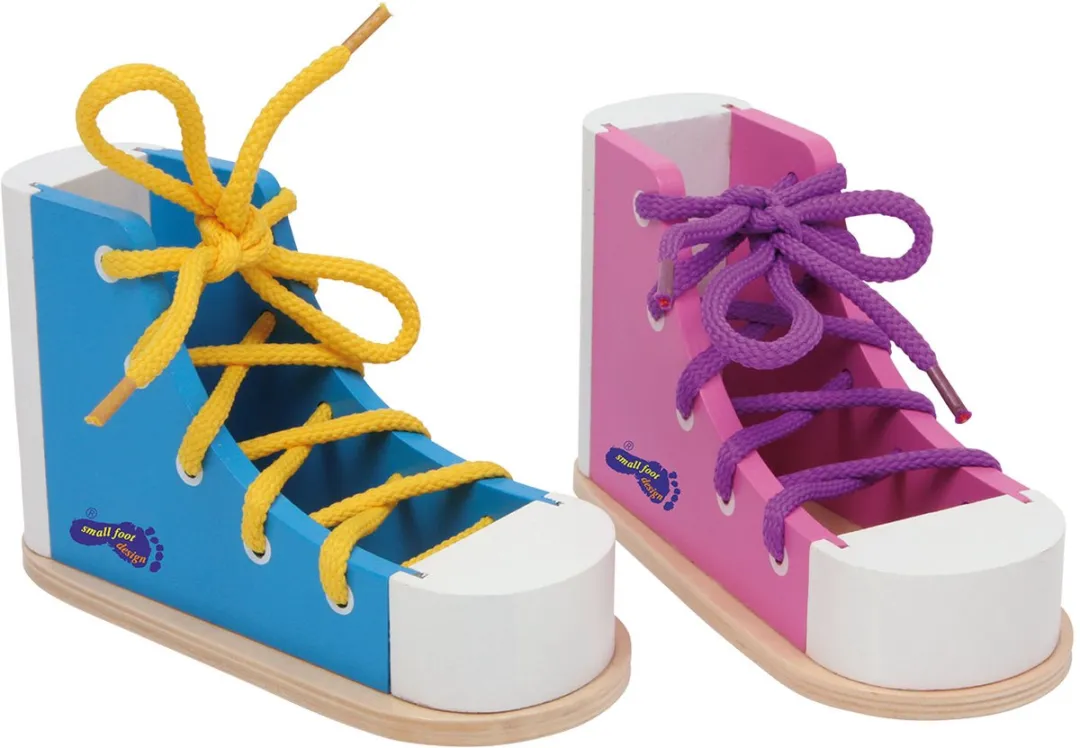 Small Foot Houten Rijgschoenen 2st