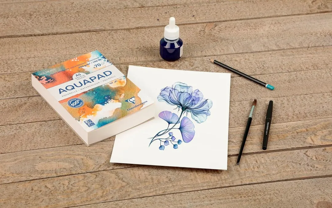 Clairefontaine Goldline Aquapad Aquarelblok A6 - 50 Vellen 300g