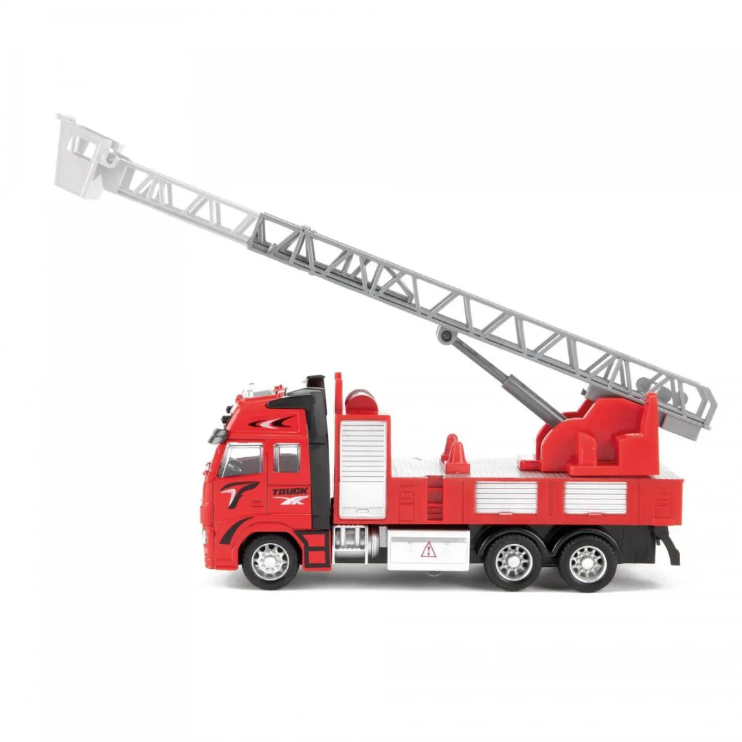 Toi-Toys Metal Pull-back Brandweerwagen 1:38 Rood - MPN 24588A