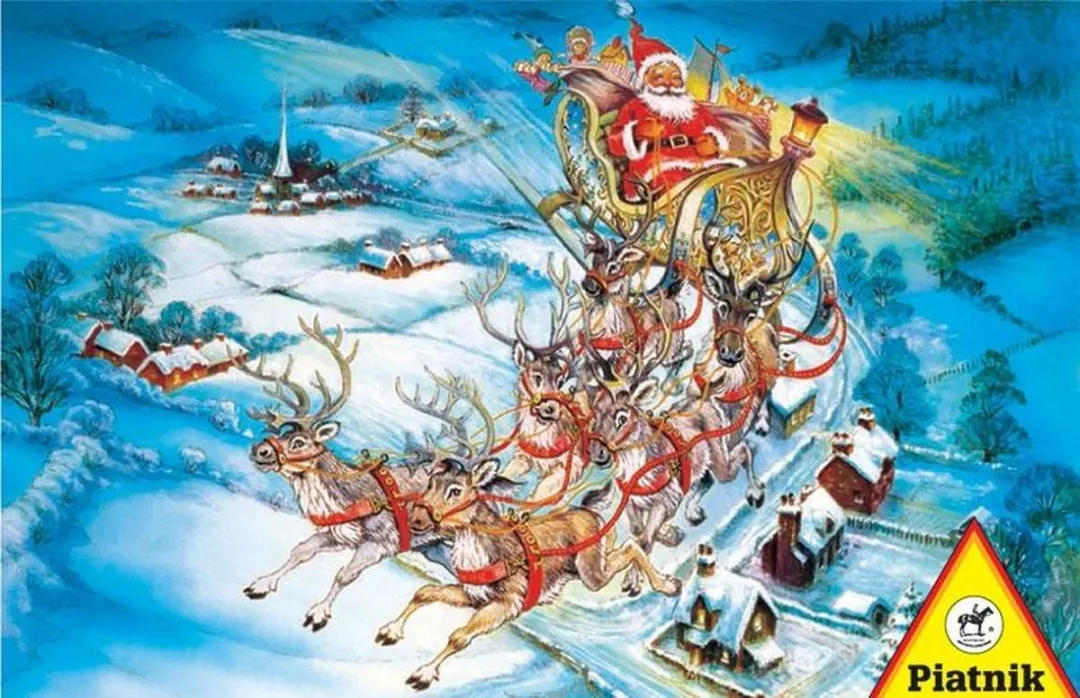 Piatnik Kerstman Arreslee Puzzel 1000 Stuks - Meerkleurig