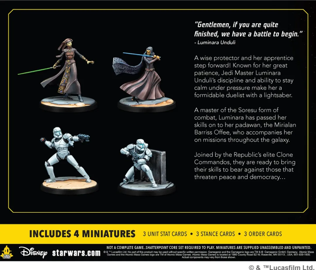 Star Wars Shatterpoint General Luminara Unduli Squad Pack - EN/FR/DE/PL/ES