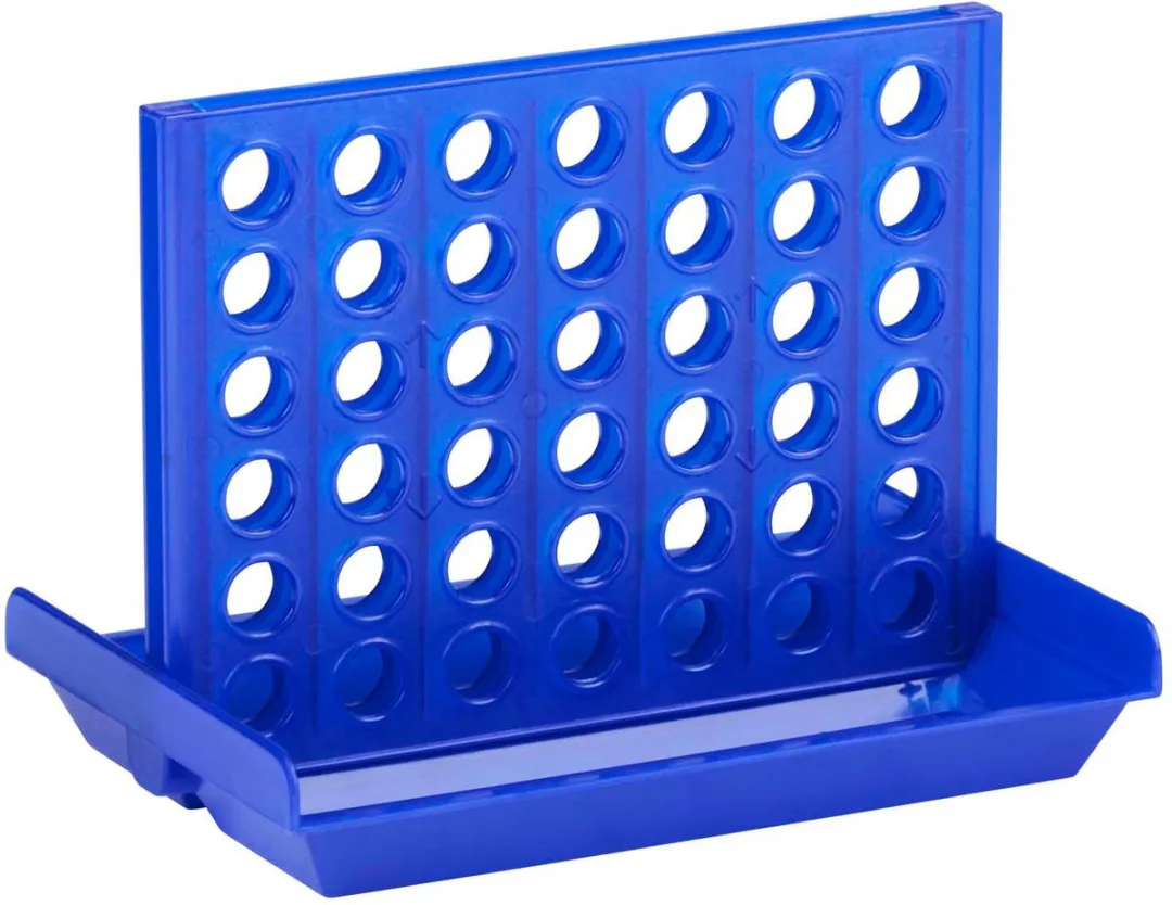 Eddy Toys Connect 4 Reisspel 33573 - Strategisch Denkspel - 42 Schijven - Blauw