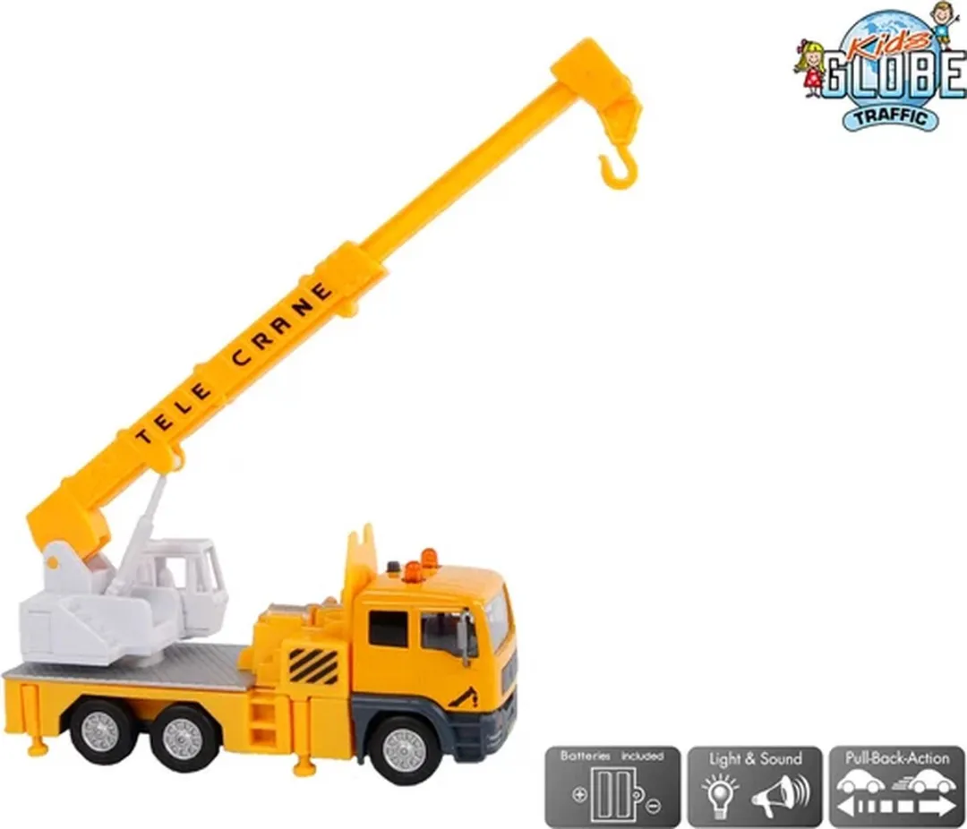 Kids Globe Hijskraan Die-cast 510253 - Geel - afbeelding 6 van 6
