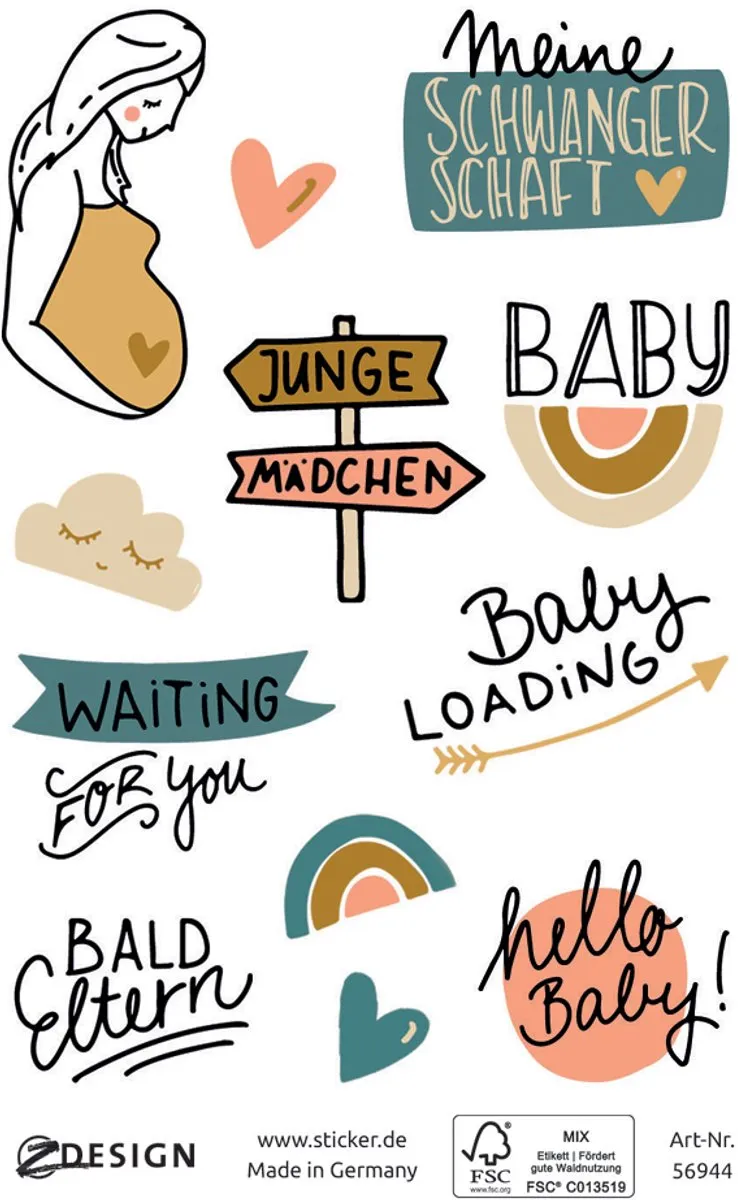 Avery Creativiteits-stickers Zwangerschap