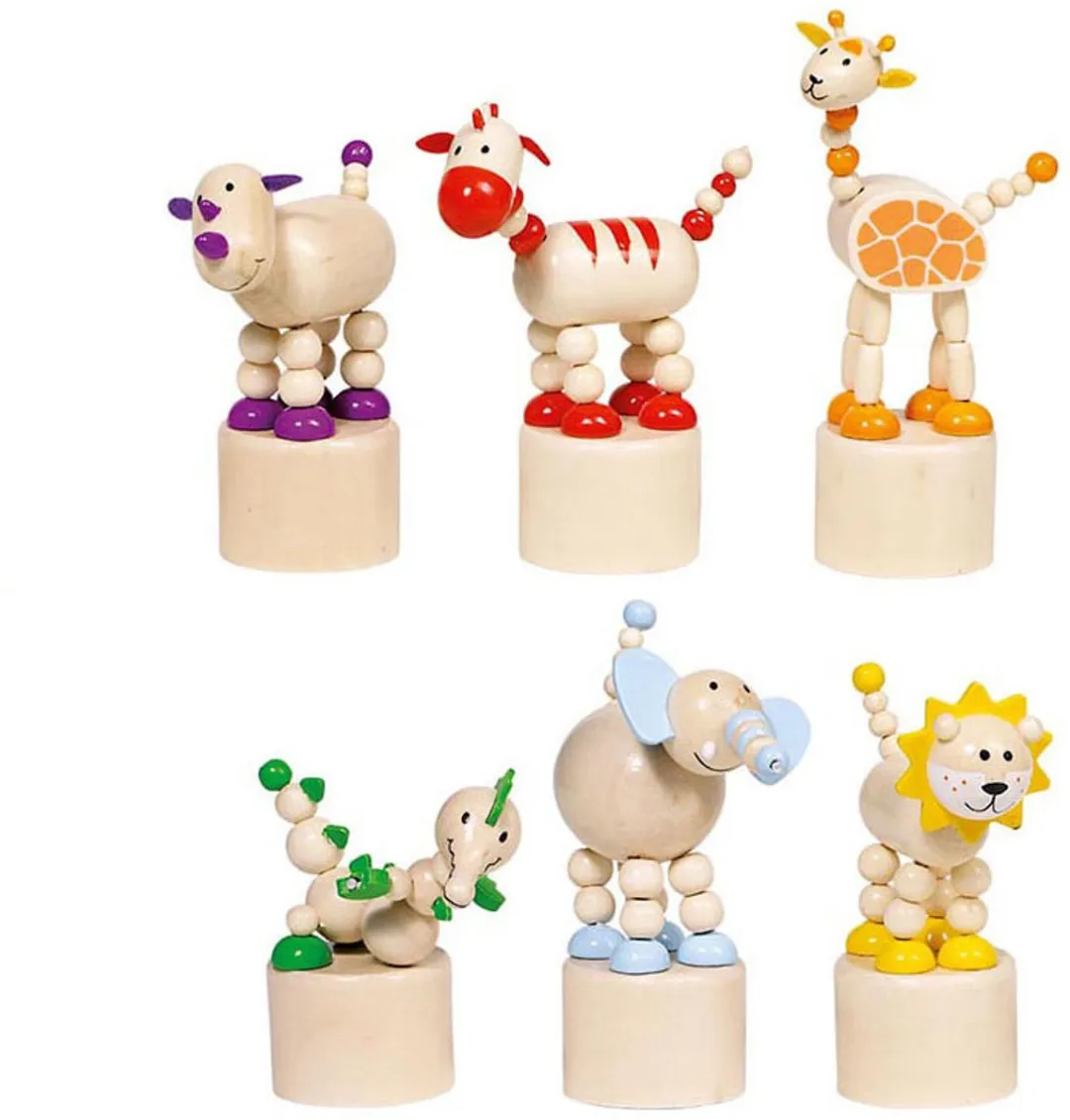 Goki Animals Press 'n Shake Figuren Afrika - 53917 - Meerdere kleuren