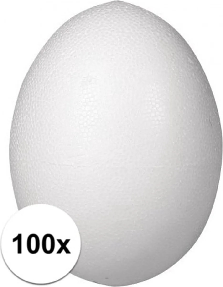 Rayher Piepschuim Paasei 6cm - 100 Stuks Wit