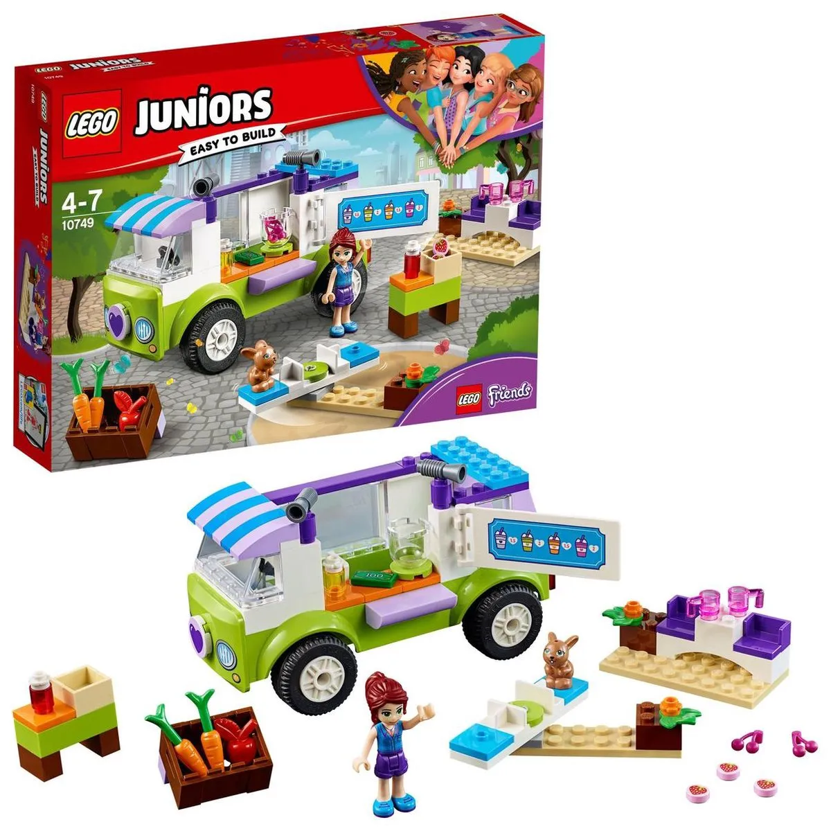 LEGO Juniors Friends Mia's Biologische Voedselmarkt 10749 - 115 Stukken