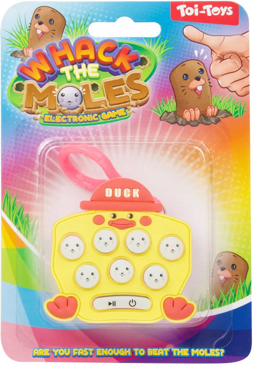 Toi-Toys Mollen Vangen Geheugenspel - Sleutelhanger - 3x Knoopcel