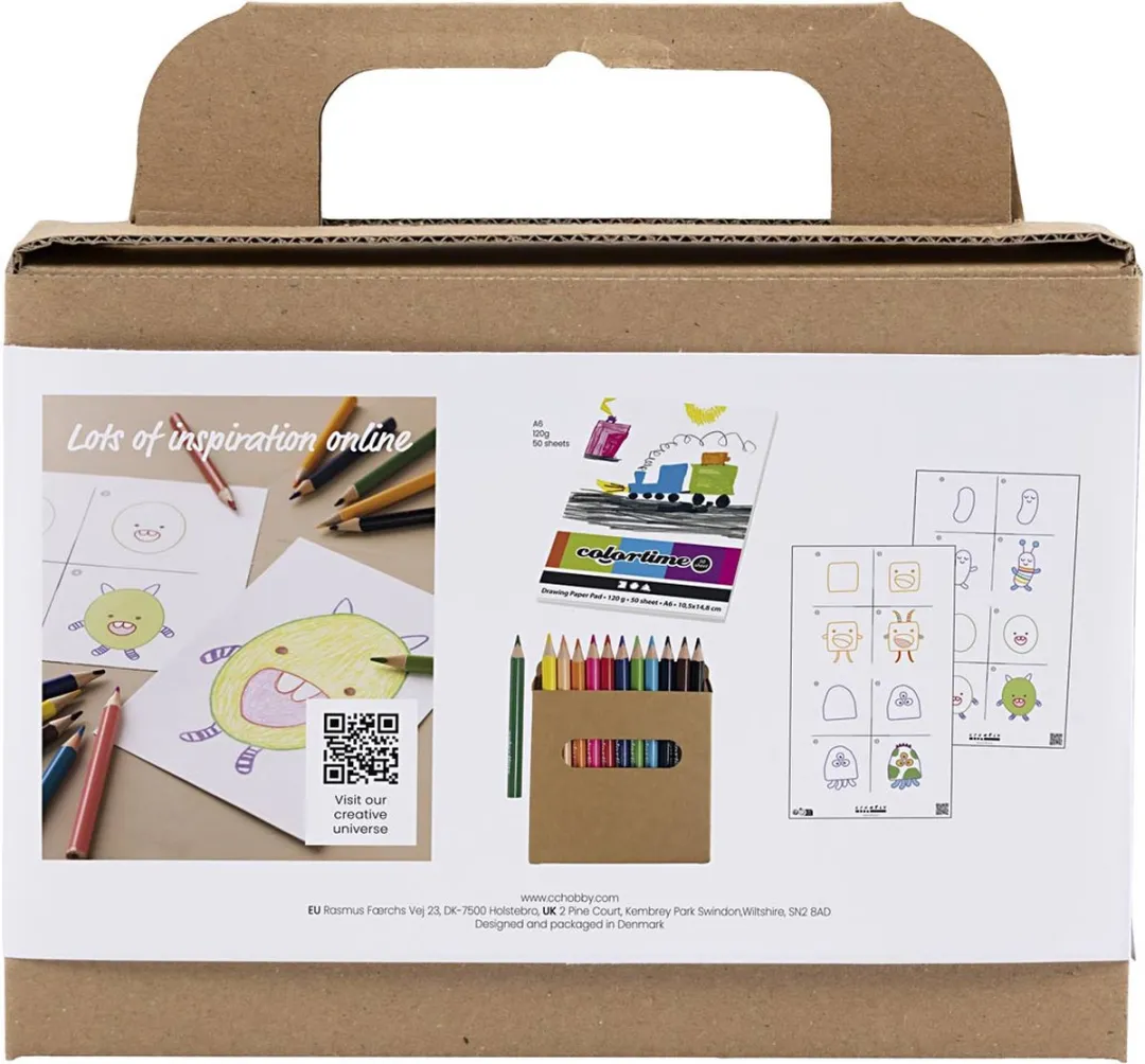 Creativ Company Mini Creative Box Tekenen Monsters - Multicolor