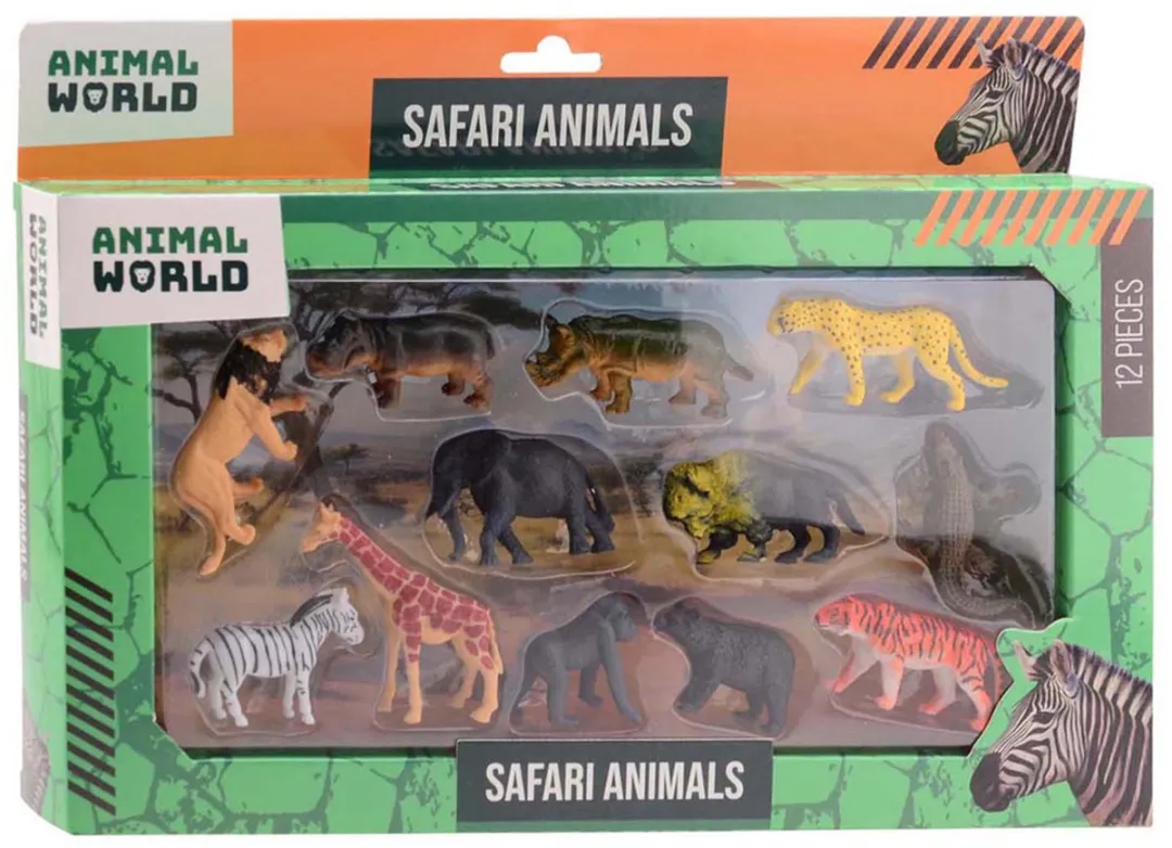 Johntoy Animal World Wilde Dieren Speelset 12-delig