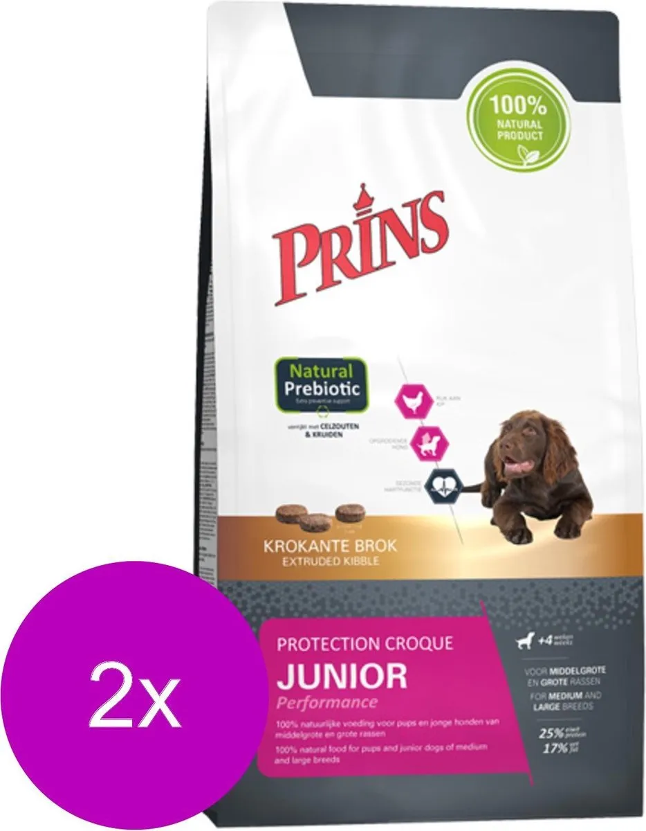 Prins Protection Croque Junior Performance Hondenvoer - 2x2kg